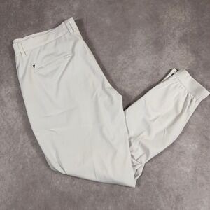Primo Golf Jogger Performance Pants Tapered Ankle Zip 38 Regular White Stretch‎